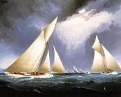 詹姆斯 E 巴特斯沃思 : Mayflower Leading Puritan, America's Cup Trial Race